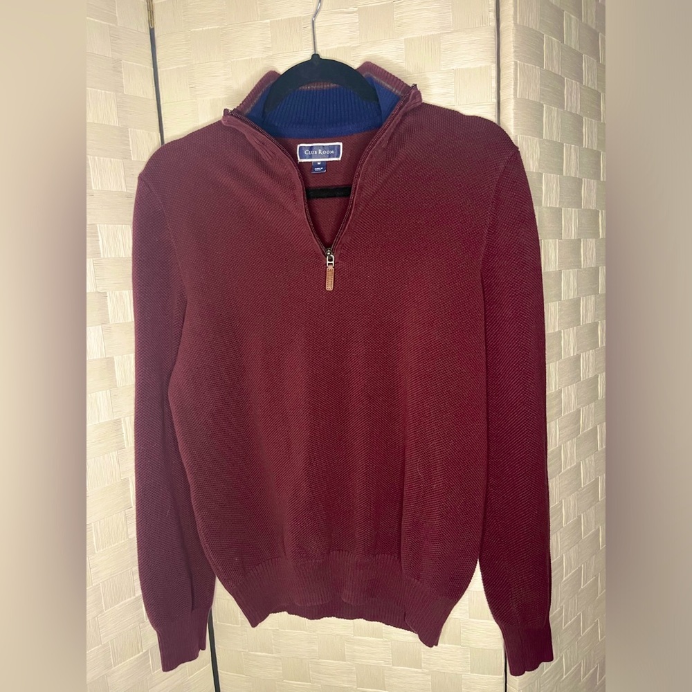 Club Room Quarter Zip Sweater/Size Medium